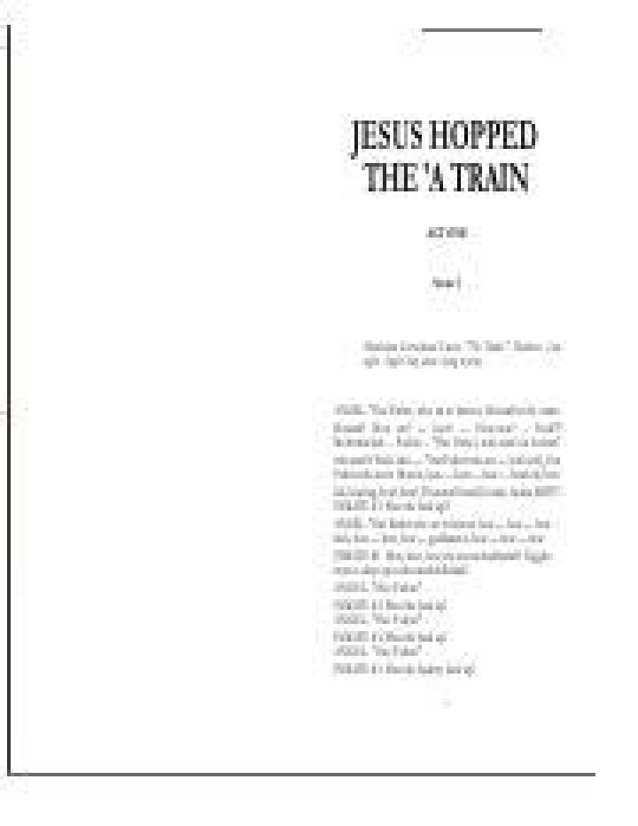 Unveil The Hidden Truths Of "Jesus Hopped The 'A' Train"